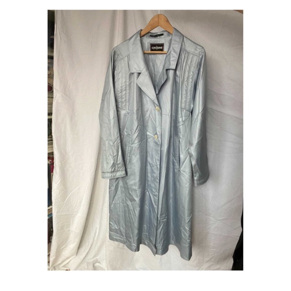 Bally blue French rain jacket trench coat vintage - Picture 11 of 16